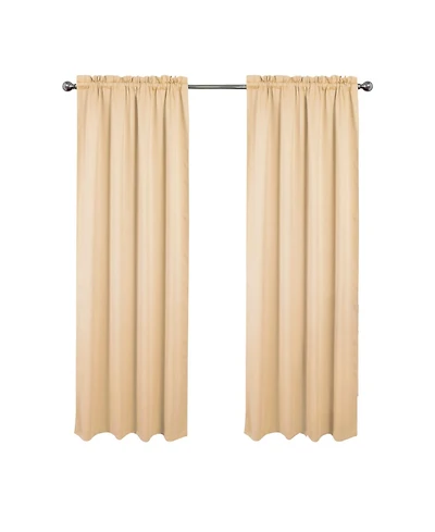 Rt Designers Collection 100% Polyester Twilight Blackout Rod Pocket Curtain Panel 54" x 84"