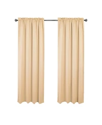 Rt Designers Collection 100% Polyester Twilight Blackout Rod Pocket Curtain Panel 54" x 84"