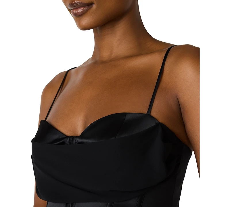 Steve Madden Juniors' Sleeveless Sweetheart Neck Bustier Gown