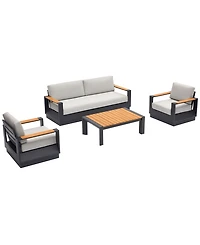 Sienna 47" Aluminum Outdoor Rectangle Coffee Table, Created for Macy's