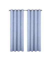 Rt Designers Collection 100% Polyester 140 Gsm Lava Jacquard Grommet Curtain Panel 54" x 84" Blue