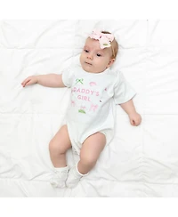 Sweet Wink Baby Girls Daddy's Golf Icon Short Sleeve Romper