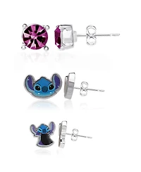 Disney Lilo and Stitch Fashion Earring Set, 3 Pairs, Stud Earrings