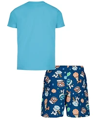 Under Armour Boys' 4-7 Ice-Cream Printed Swim T-Shirt and Shorts, 2-Piece Set