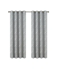 Rt Designers Collection 100% Polyester 140 Gsm Reed Embroidered Grommet Curtain Panel