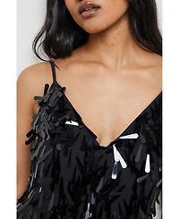 Warehouse Women's Premium Teardrop Embellished Midi Dress