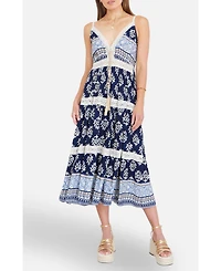 Yumi Women's Paisley Print Midi Sun Dress