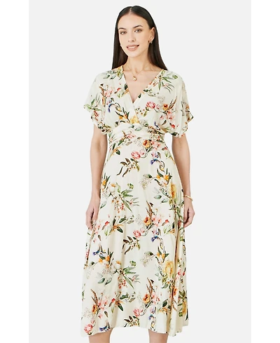 Yumi Women's Floral Print Midi Dress