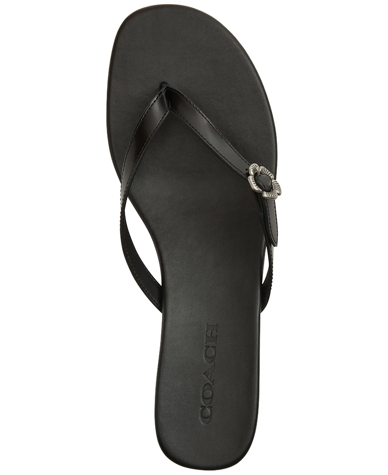 Coach Women's Tea Rose Kitten Heel Sandals