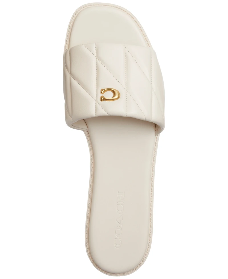 Coach Women's Holly Quilted Slip-On Sandals