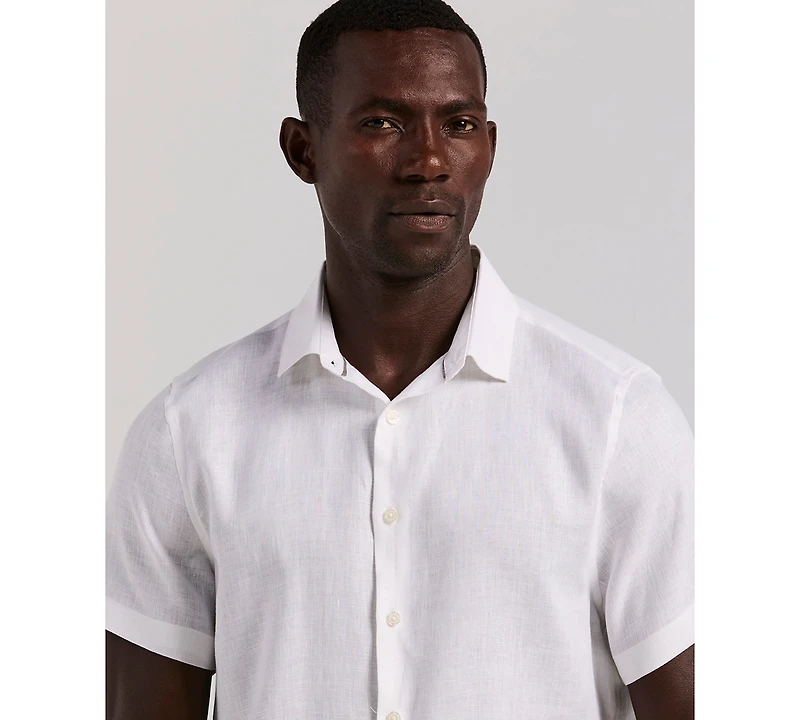 Perry Ellis Men's Solid Linen Shirt