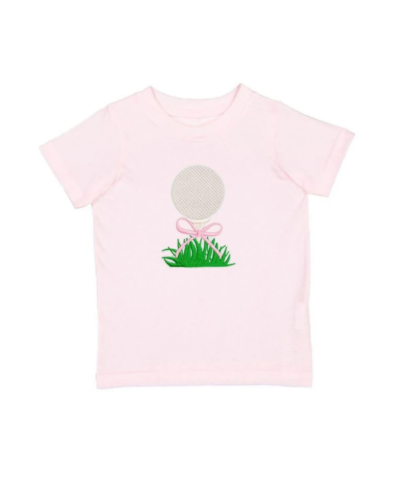 Sweet Wink Little Girls Golf Tee Bow Patch Short Sleeve T-Shirt