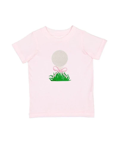 Sweet Wink Little Girls Golf Tee Bow Patch Short Sleeve T-Shirt