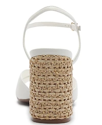 Schutz Women's Keefa Raffia High Block Dress Sandals