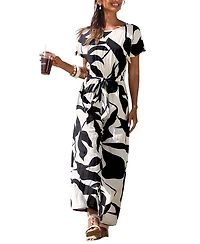 Cupshe Women's Chic Geometric Print Jumpsuit for Effortless Style