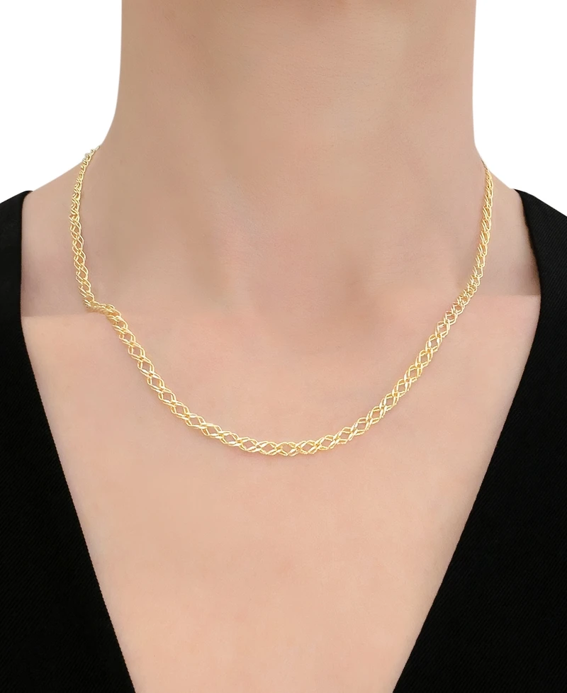 Macy's Link Harlequin Necklace in 10k Yellow Gold