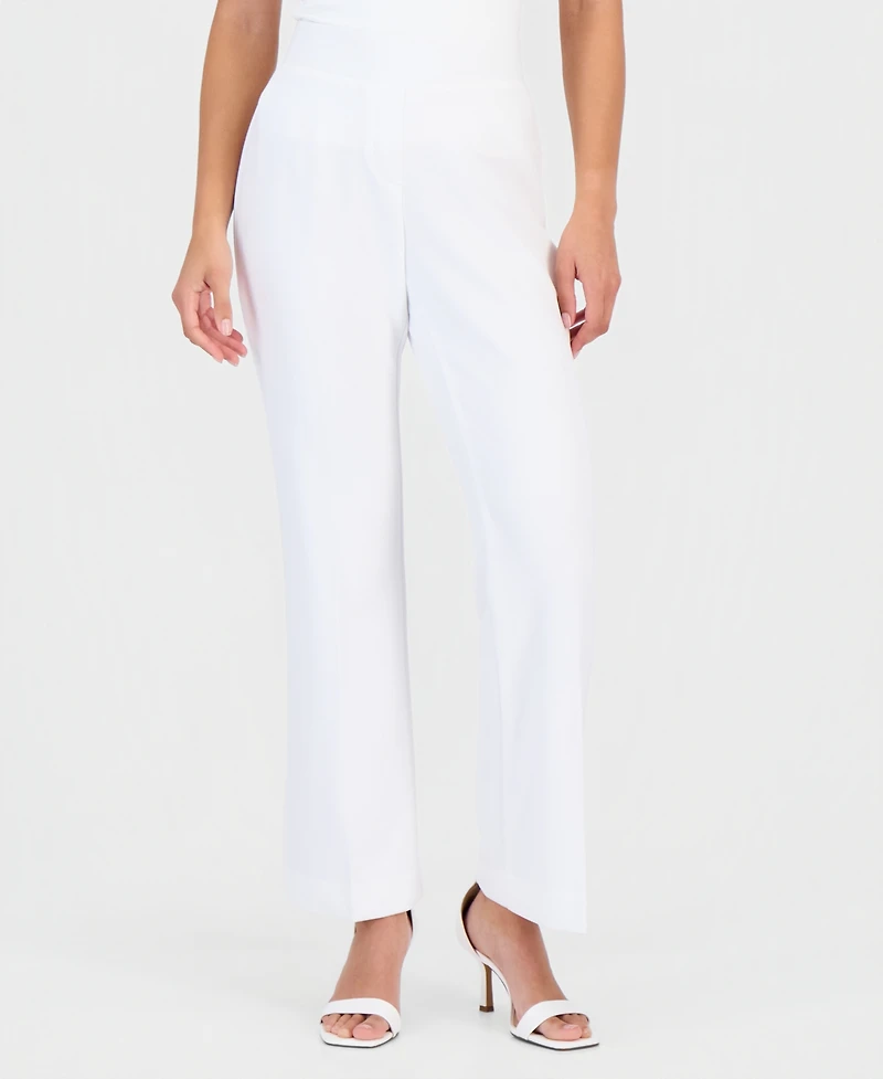 Anne Klein Essentials Petite High Rise Pull-On Pants