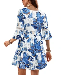 Cupshe Women's Pacific Time Floral Mini Beach Dress