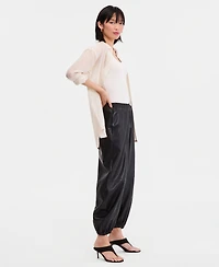 I.n.c. International Concepts Women's Faux-Leather Balloon Pants, Macy's Exclusive