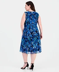Connected Plus Round-Neck Sleeveless Dress