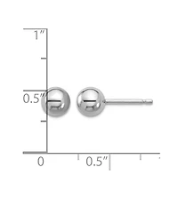 Curata Jewelry Solid 950 Platinum Classic Ball Stud Earrings