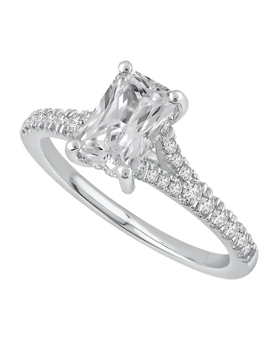 Macy's Certified Lab-Grown Diamond Engagement Ring (1-1/4 ct. t.w.) in 14k White Gold