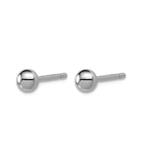 Curata Jewelry Solid 950 Platinum Classic Ball Stud Earrings Wide Ball Earring