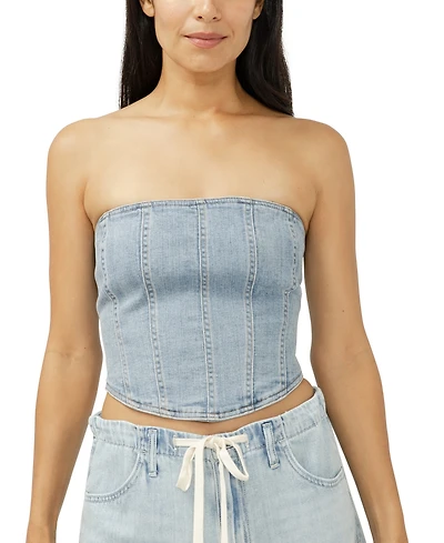 Silver Jeans Co. Women's Denim Corset Top