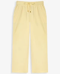 I.n.c. International Concepts Plus Solid Drawstring Wide-Leg Pants, Exclusively at Macy's