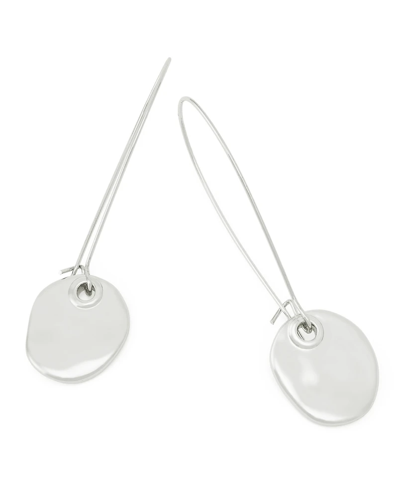 Robert Lee Morris Soho Rhodium Disc Dangle Earrings
