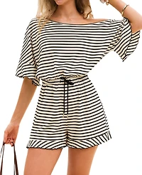 Cupshe Women's Poetic Striped Romper