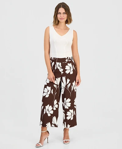 Anne Klein Women's Wide-Leg Pull-On Pants, Regular & Petite
