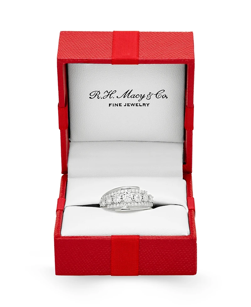 Diamond Three Row Ring (1/2 ct. t.w.) 14k Gold