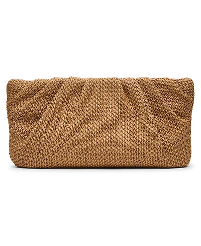 Steve Madden Bpalomaa Pleated Raffia Clutch