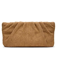 Steve Madden Bpalomaa Pleated Raffia Clutch