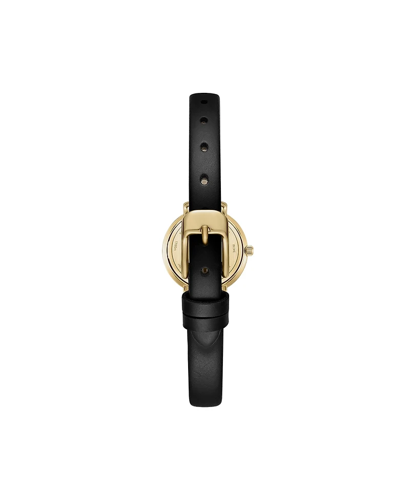 Breda Beverly 1730m Gold and Black Leather Band Watch, 25mm