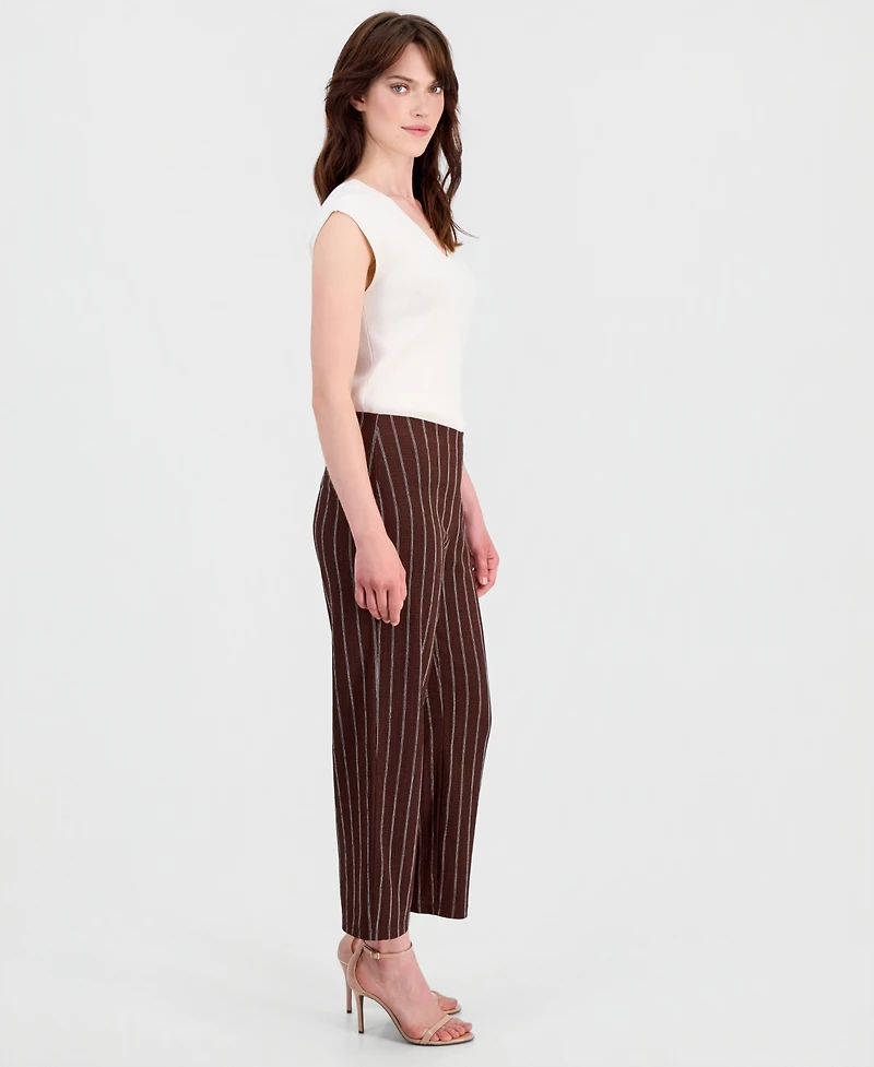 Anne Klein Petite Cropped Wide-Leg Pants