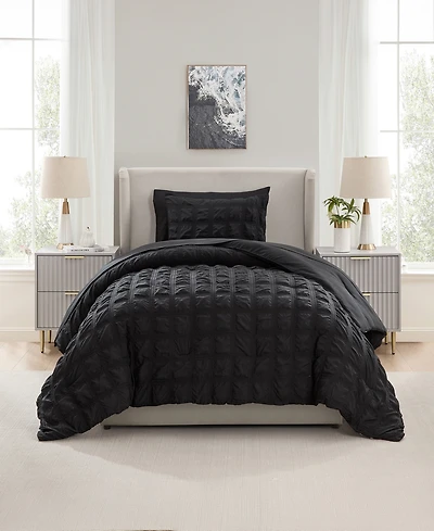 Nestl Luxury Soft Seersucker Design 5-Pc. Comforter Set, Twin/Twin Xl