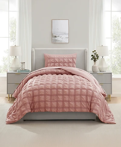 Nestl Luxury Soft Seersucker Design 5-Pc. Comforter Set, Twin/Twin Xl