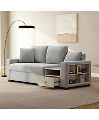 Streamdale Furniture Modern Sofa Couch 79.3" Modular Upholstered with Storage Armrest