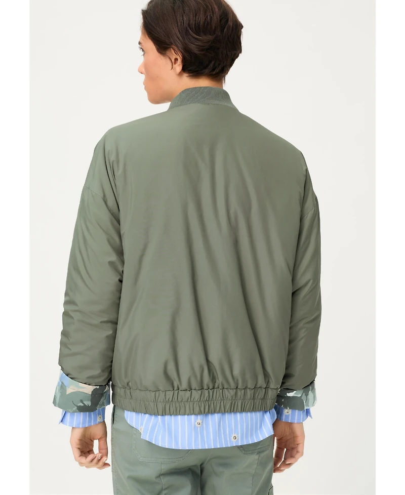 Olsen Women's Reversible Botanic Camo Bomber Jacket