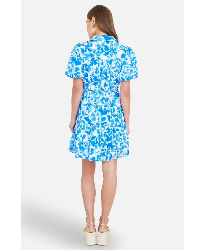 Yumi Women's Floral Print Relaxed Shirt Dress