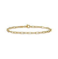 Curata Jewelry Solid 18k Italian 7.5 Inch 2.5mm Light Paperclip Bracelet Link Bracelet