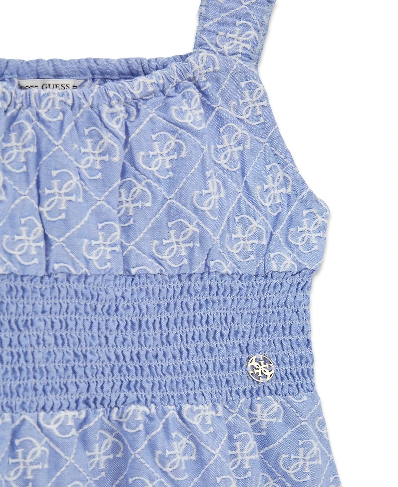 Guess Girls' 7-16 Embroidered Oxford Tank Dress