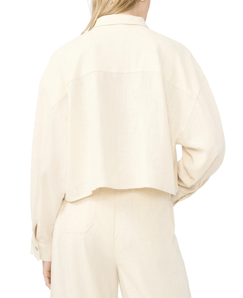 Sam & Jess Women's Ruffle Front Flutter-Sleeve Top