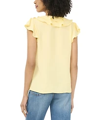 Sam & Jess Women's Short Flutter-Sleeve V-Neck Top