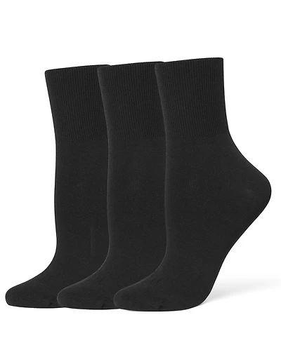 Hue Women's 3-Pk. Bobby Ribbed-Cuff Crew Socks U23317