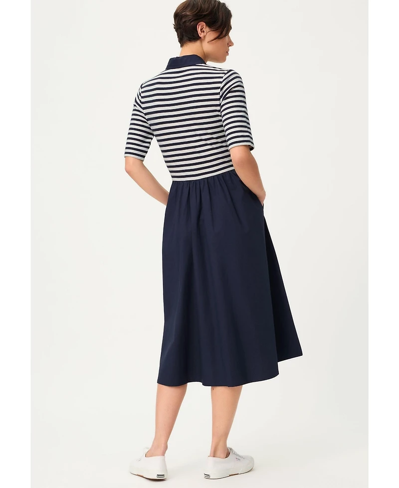 Olsen Women's Mixed Media Polo Dress