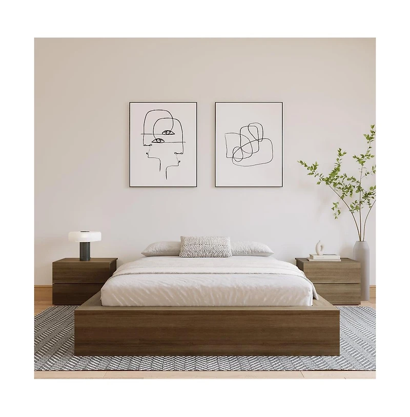 Nexera James Platform Bed