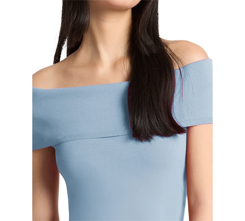 Michael Kors Women's Fold-Over Sheer Maxi Dress